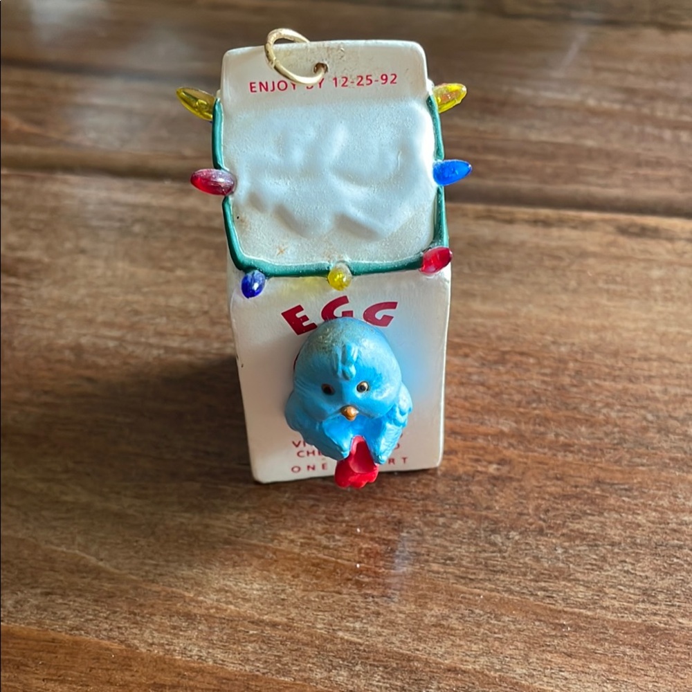 Vintage Hallmark Keepsake Egg Nog Nest 1992 Christmas Ornament